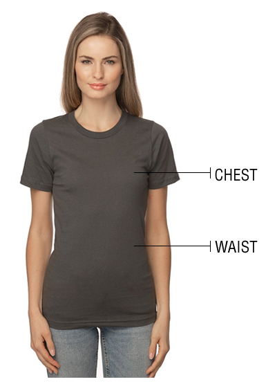 women's t shirt size chart