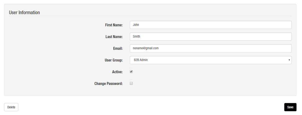 Update Web User