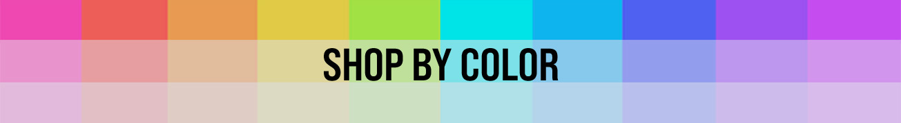 Shop by color — Royal Apparel wholesale apparel rainbow color palette. Text reads: SHOP BY COLOR.