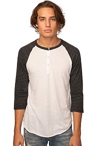 Unisex Triblend 3/4 Sleeve Henley