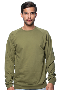 Unisex Organic Raglan Crew Neck Sweatshirt