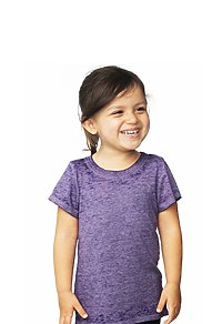 Toddler Burnout Wash Short Sleeve Girls Tee