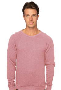 Unisex Triblend Fleece Raglan Crew Sweatshirt