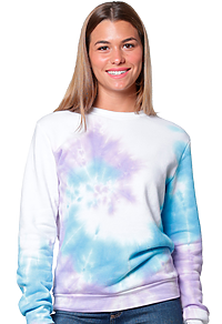 Unisex Swirl Tie Dye Crew Sweatshirt