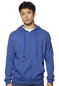 Unisex eco Triblend French Terry Full Zip Hoodie